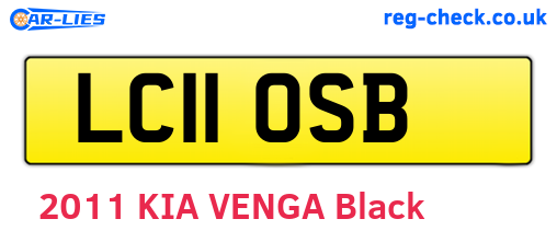 LC11OSB are the vehicle registration plates.