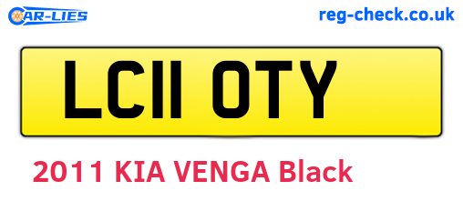 LC11OTY are the vehicle registration plates.