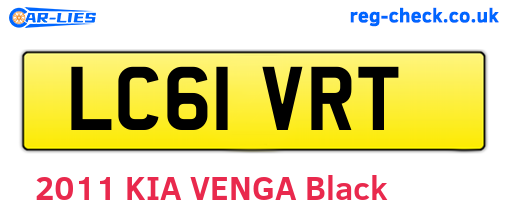 LC61VRT are the vehicle registration plates.