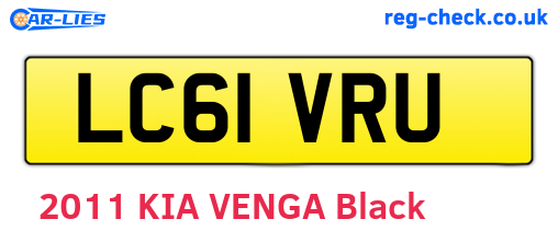 LC61VRU are the vehicle registration plates.