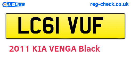 LC61VUF are the vehicle registration plates.