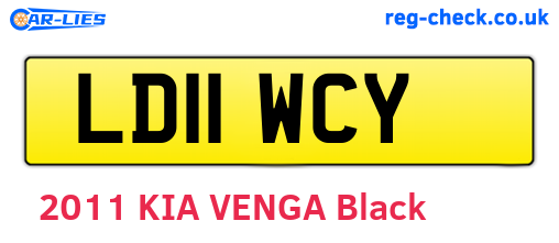 LD11WCY are the vehicle registration plates.