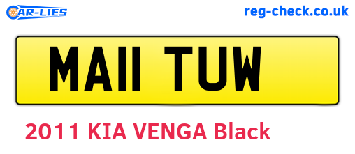 MA11TUW are the vehicle registration plates.