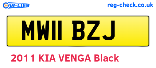 MW11BZJ are the vehicle registration plates.