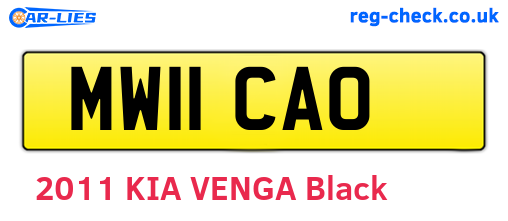 MW11CAO are the vehicle registration plates.