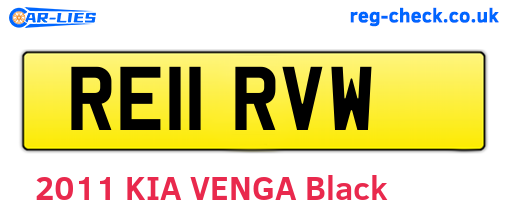 RE11RVW are the vehicle registration plates.
