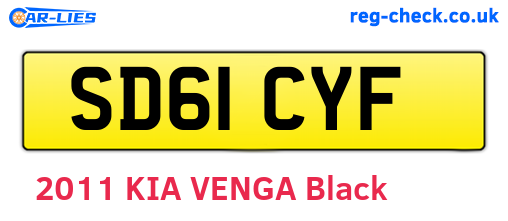 SD61CYF are the vehicle registration plates.