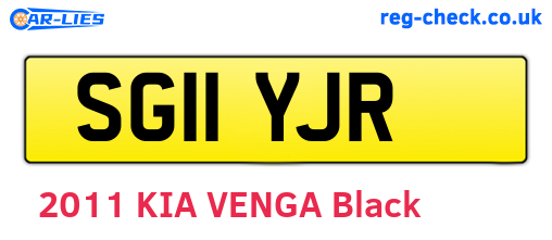 SG11YJR are the vehicle registration plates.