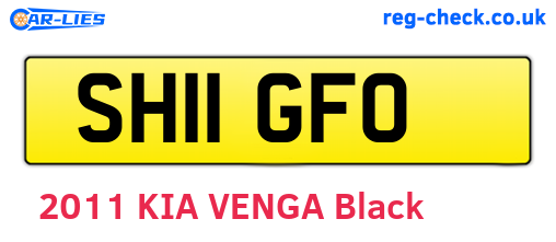 SH11GFO are the vehicle registration plates.