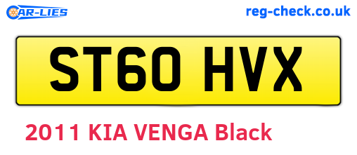 ST60HVX are the vehicle registration plates.
