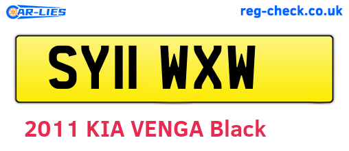 SY11WXW are the vehicle registration plates.
