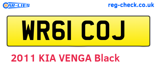 WR61COJ are the vehicle registration plates.