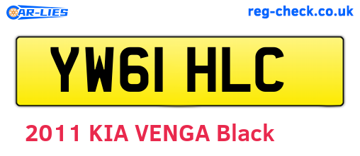 YW61HLC are the vehicle registration plates.
