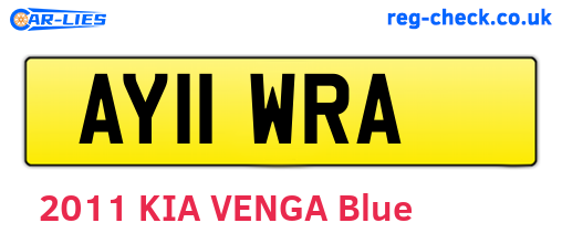 AY11WRA are the vehicle registration plates.