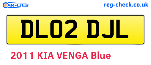 DL02DJL are the vehicle registration plates.