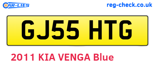 GJ55HTG are the vehicle registration plates.