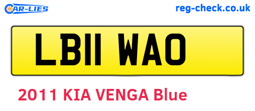 LB11WAO are the vehicle registration plates.