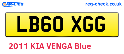 LB60XGG are the vehicle registration plates.