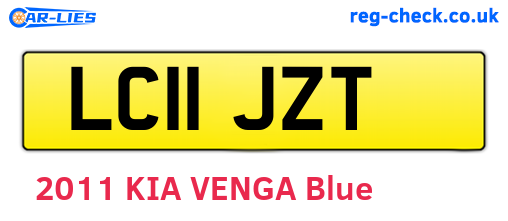 LC11JZT are the vehicle registration plates.