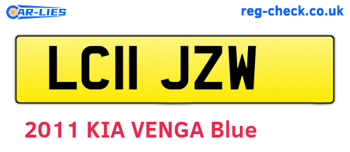 LC11JZW are the vehicle registration plates.