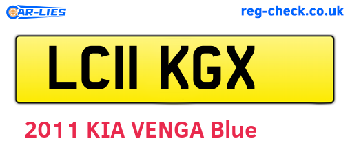LC11KGX are the vehicle registration plates.