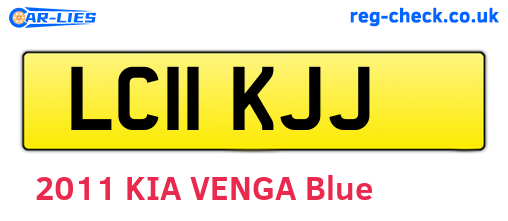 LC11KJJ are the vehicle registration plates.