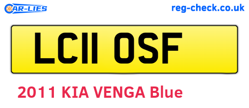 LC11OSF are the vehicle registration plates.