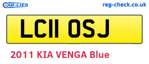 LC11OSJ are the vehicle registration plates.