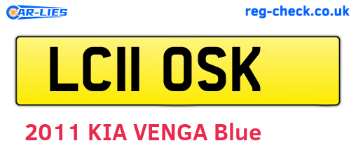 LC11OSK are the vehicle registration plates.