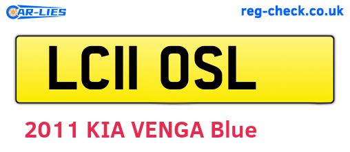 LC11OSL are the vehicle registration plates.