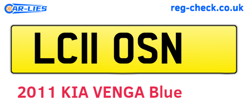LC11OSN are the vehicle registration plates.