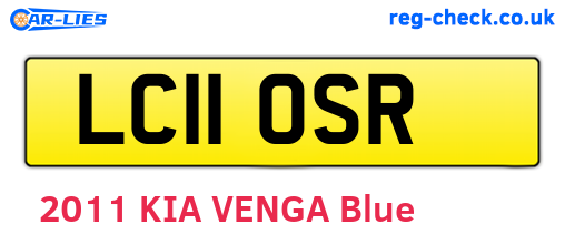 LC11OSR are the vehicle registration plates.