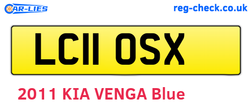 LC11OSX are the vehicle registration plates.