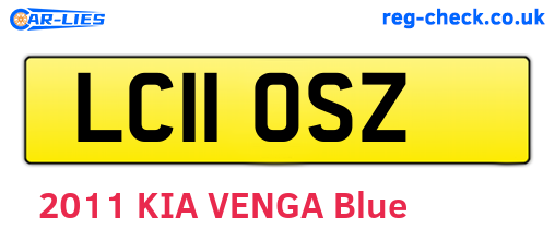 LC11OSZ are the vehicle registration plates.