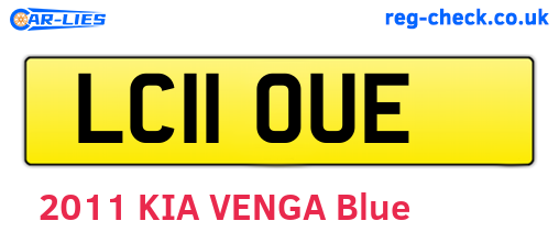 LC11OUE are the vehicle registration plates.