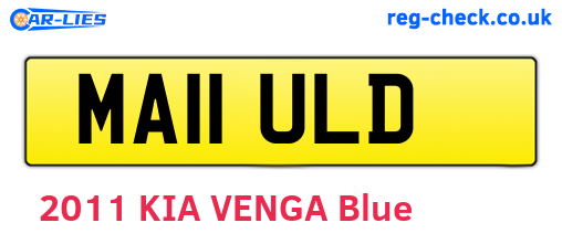 MA11ULD are the vehicle registration plates.