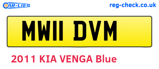 MW11DVM are the vehicle registration plates.