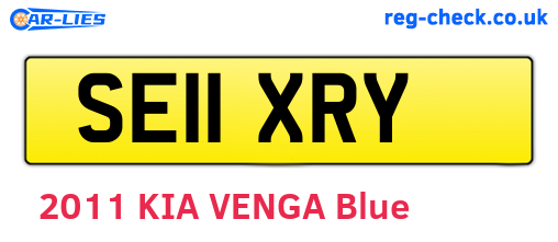 SE11XRY are the vehicle registration plates.