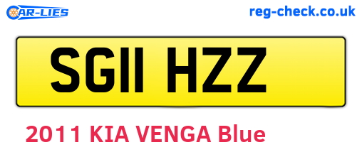 SG11HZZ are the vehicle registration plates.