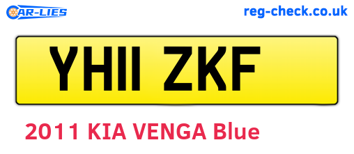 YH11ZKF are the vehicle registration plates.