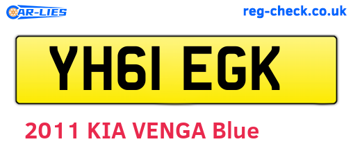 YH61EGK are the vehicle registration plates.