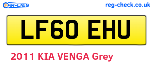 LF60EHU are the vehicle registration plates.