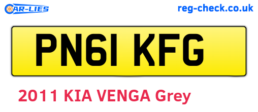 PN61KFG are the vehicle registration plates.
