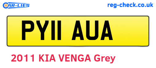 PY11AUA are the vehicle registration plates.