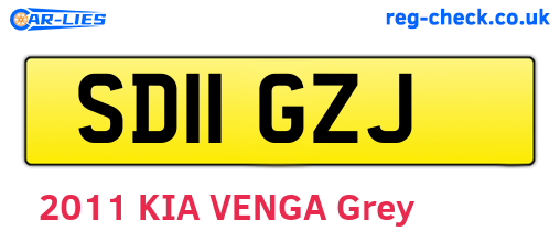 SD11GZJ are the vehicle registration plates.