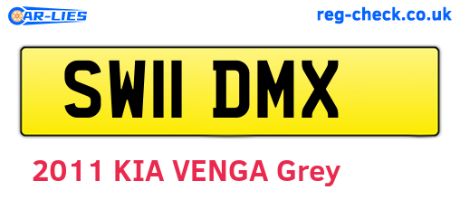 SW11DMX are the vehicle registration plates.