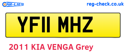 YF11MHZ are the vehicle registration plates.