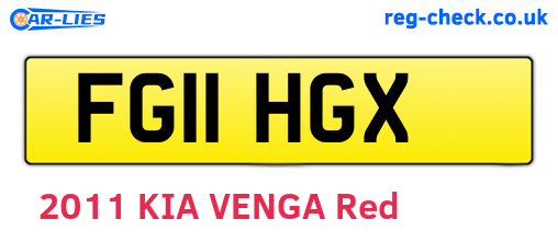 FG11HGX are the vehicle registration plates.