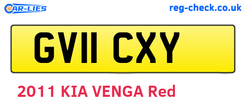 GV11CXY are the vehicle registration plates.