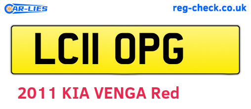 LC11OPG are the vehicle registration plates.